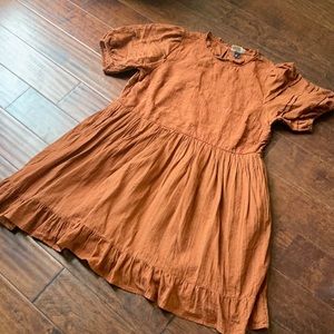 Universal Thread burnt orange puff sleeve dress xl